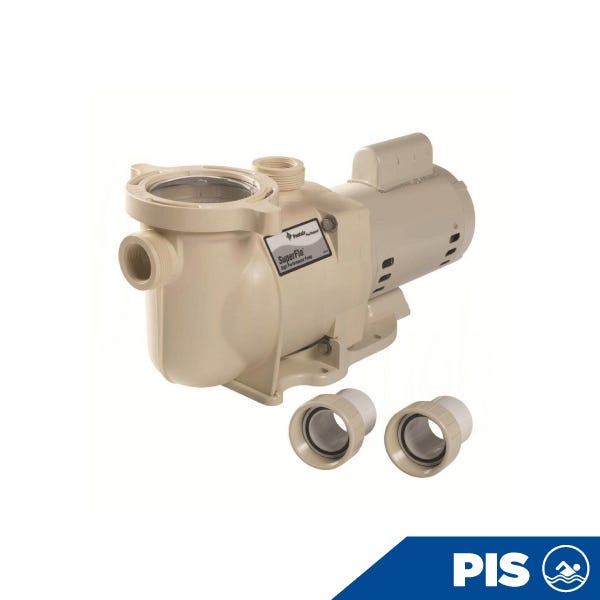 BOMBA SUPERFLO 1 HP, 115/230V, CON TUERCAS UNION