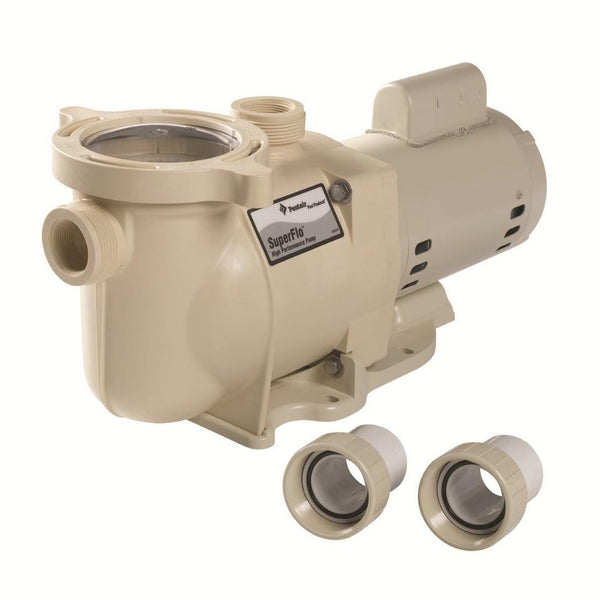 BOMBA SUPERFLO 1 HP, 115/230V, CON TUERCAS UNION