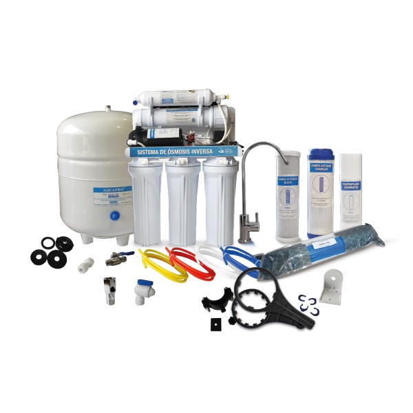 OSMOSIS INVERSA AQUEX 100 GPD, 5 ETAPAS, CON BOMBA