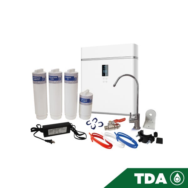 OSMOSIS INVERSA AQUEX 4 ETAPAS CON BOMBA, SIN TANQUE DE ALMACENAMIENTO
