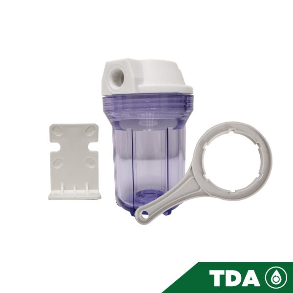 PORTACARTUCHO TRASPARENTE # 5 EN 1/2", SIN PURGADOR
