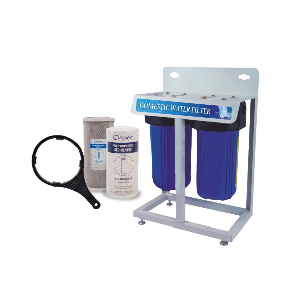 SISTEMA FILTRACION 2 ETAPAS PORTAFILTROS 10