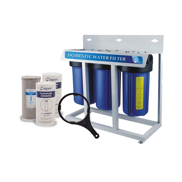 SISTEMA FILTRACION 3 ETAPAS PORTAFILTROS 10