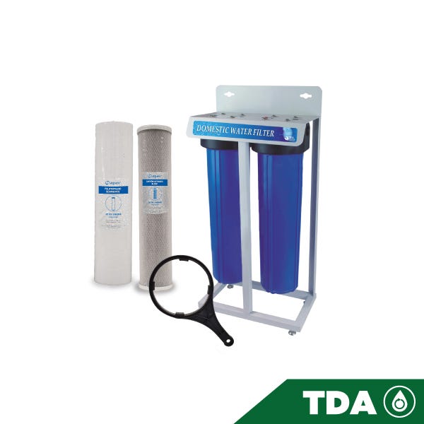 SISTEMA FILTRACION 2 ETAPAS PORTAFILTROS 20"BB