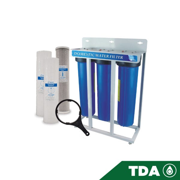 SISTEMA FILTRACION 3 ETAPAS PORTAFILTROS 20"BB