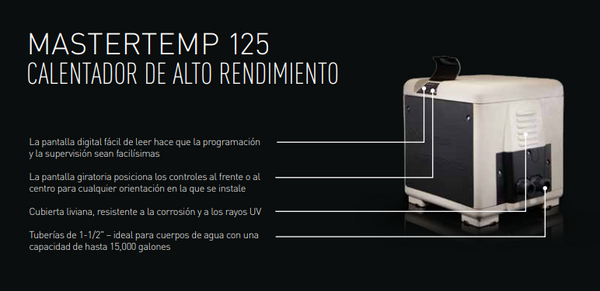 Calentador Mastertemp 125 Mil Btu Gas LP