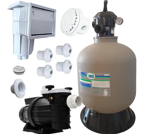 Filtro 24 Y Bomba Silver 1.5 Hp Para Alberca +kit Empotrable