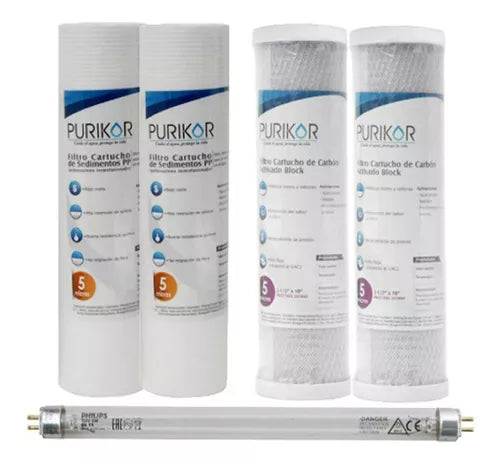 Kit De Mantenimiento 12 Meses Filtración Básica y Lámpara Uv