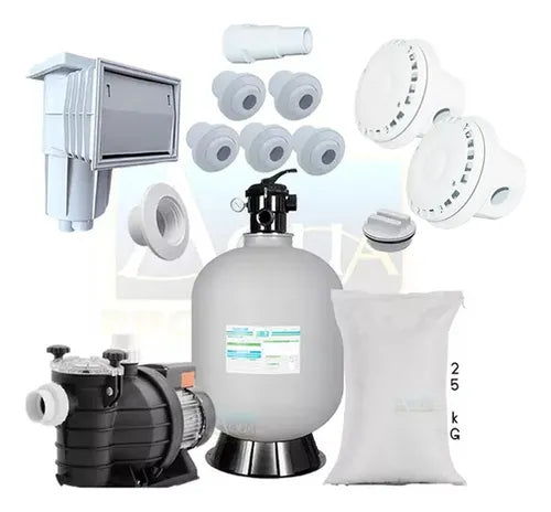 Kit Filtro 19 Con Bomba 1.5 Hp + Zeolita Y Empotrables Alberca