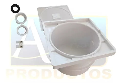 2 Caja Registro Abs Para Reflector Lámpara Alberca Hayward