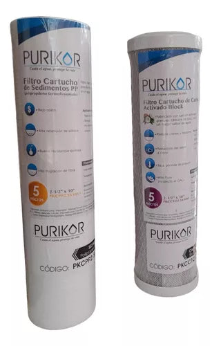 Kit De Mantenimiento 6 Meses Para Purikor 2 Etapas Repuestos