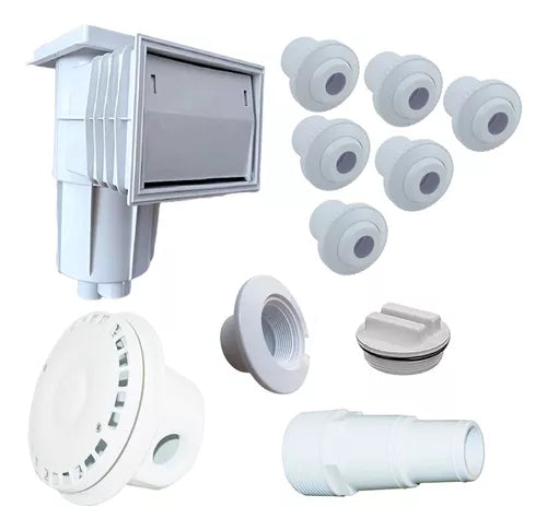 Kit Empotrables Para Alberca Desnatador + 6 Boquillas Retorno