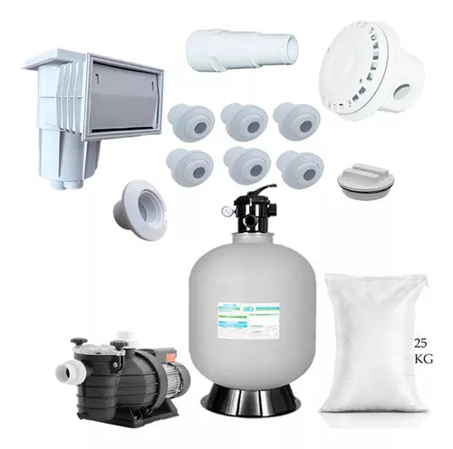 Kit Empotrable Alberca + Filtro 24 + Bomba Silver 1.5 Hp + Zeolita