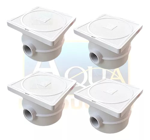 4 Cajas De Registro Abs Para Reflector Lámpara Alberca Hayward