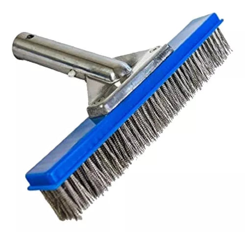 Cepillo Cerdas De Acero Inox. Mediano Alberca 10 PuLG