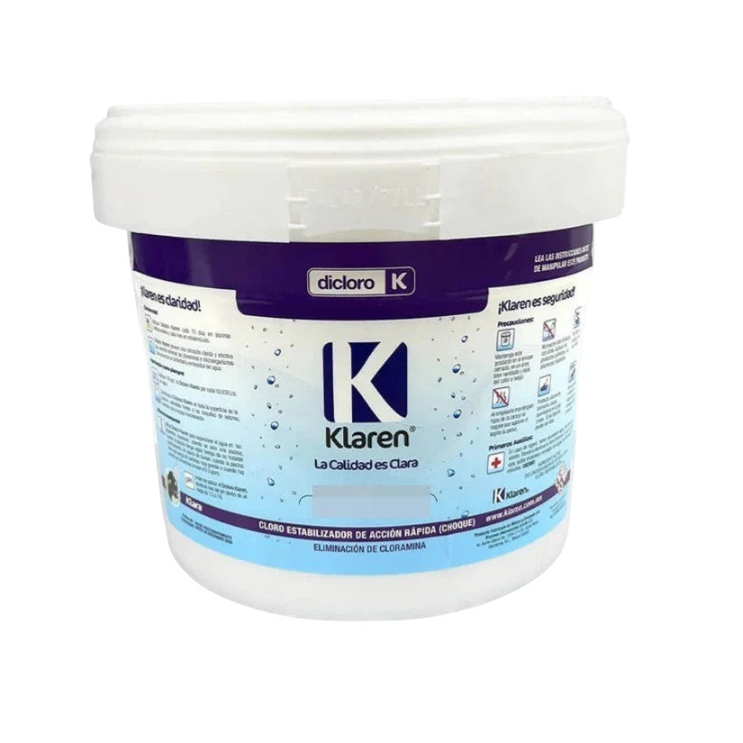 Dicloro Klaren Presentación De 10 Kg Para Albercas