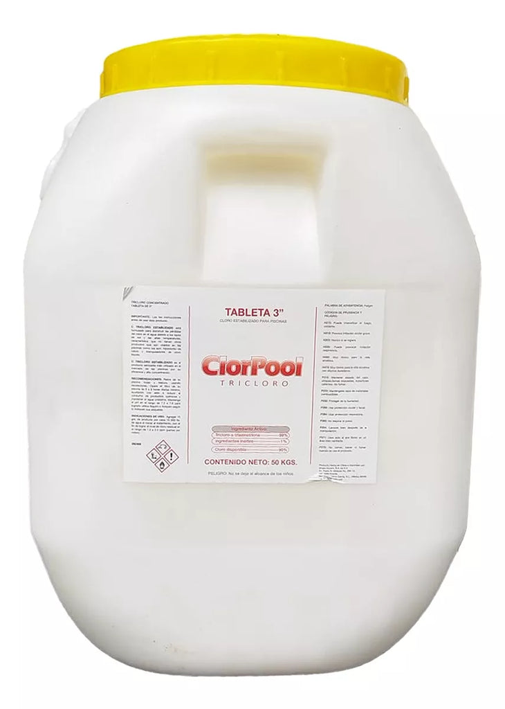 Tricloro Tableta De 3 Alta Concentración 50 Kg Clorpool