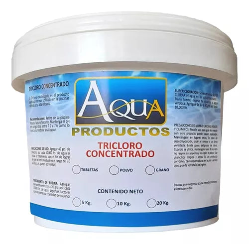 Tricloro Grano Concentrado Alberca Cubeta 5 Kg