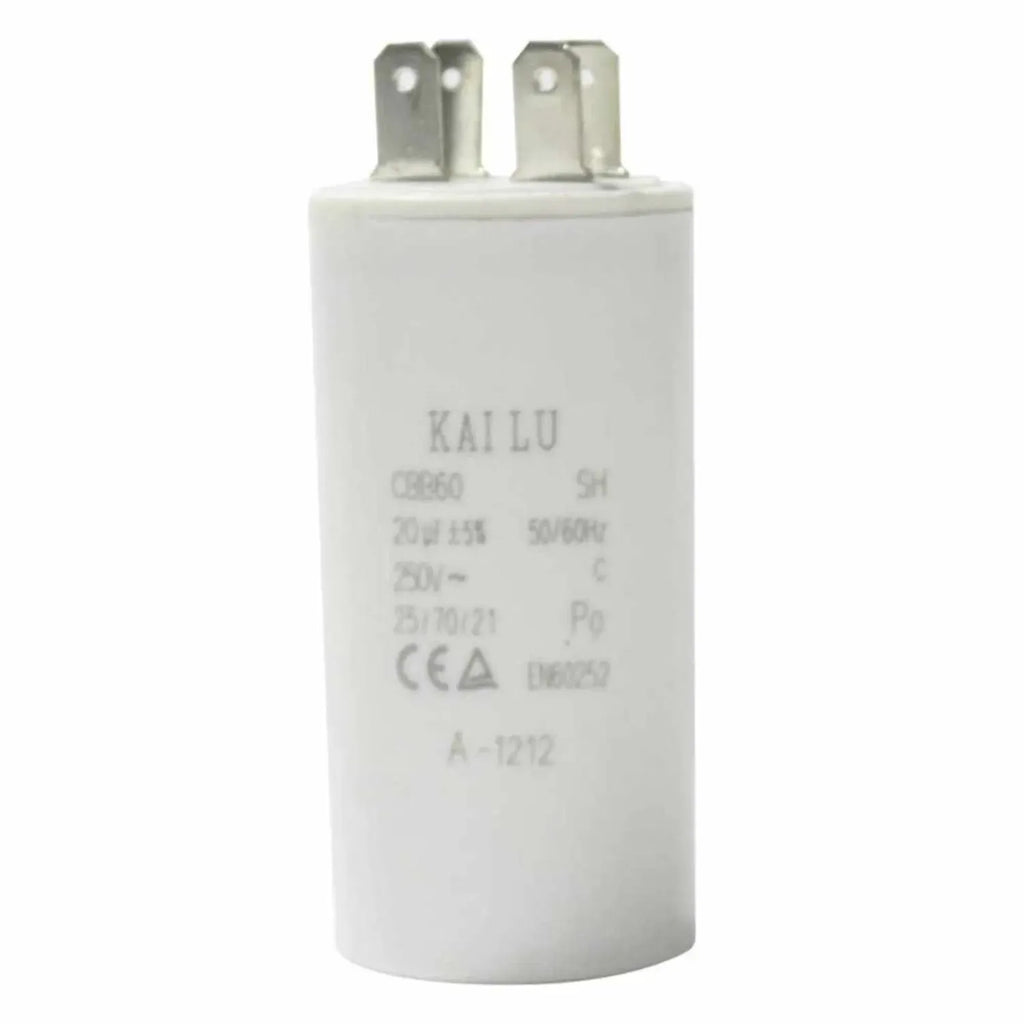 Capacitor 20MF ±5%, 250V, con terminal espada para la bomba AP-4 AQUA PAK AP