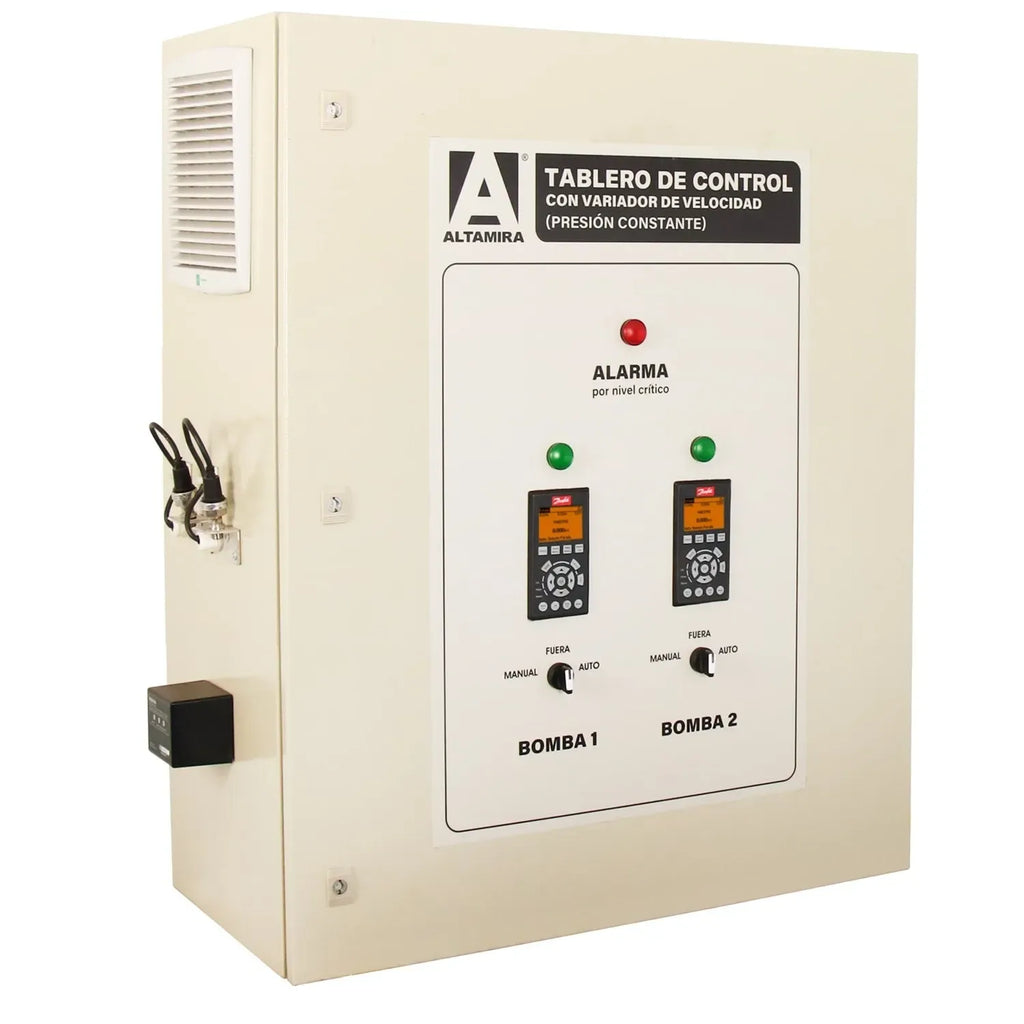 Tablero dúplex alternador-simultaneador con variador de frecuencia por motobomba ALTAMIRA CVB