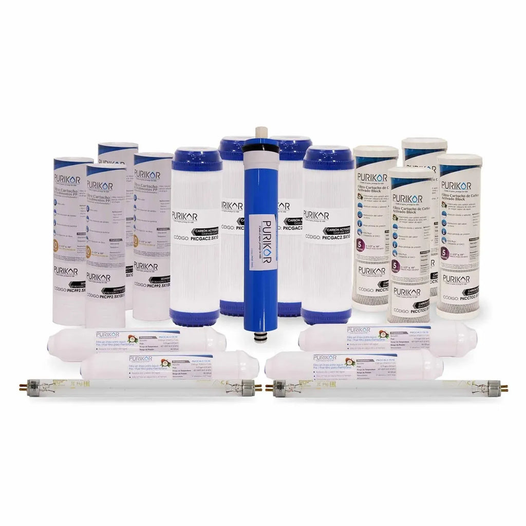 Kit de mantenimiento para ósmosis inversa con UV PURIKOR Kits de mantenimiento para sistemas ósmosis inversa (POU)
