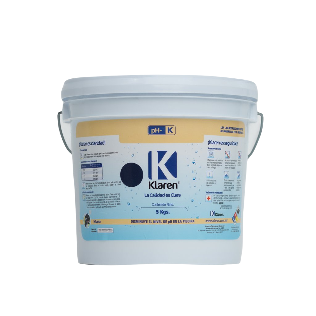 5 Kg Klaren Baja Ph, Reductor Ph Alberca