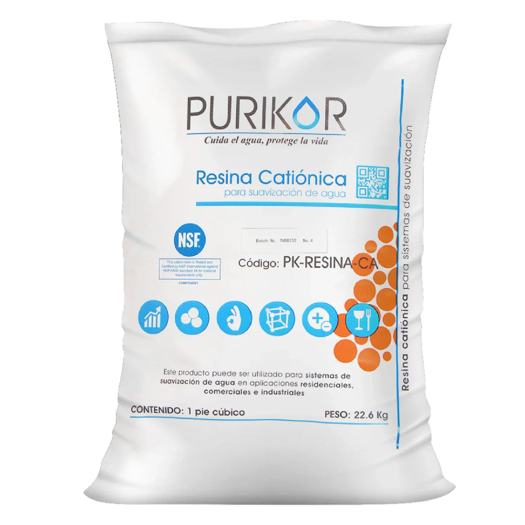 Bulto de resina catiónica para suavizador PURIKOR Resina