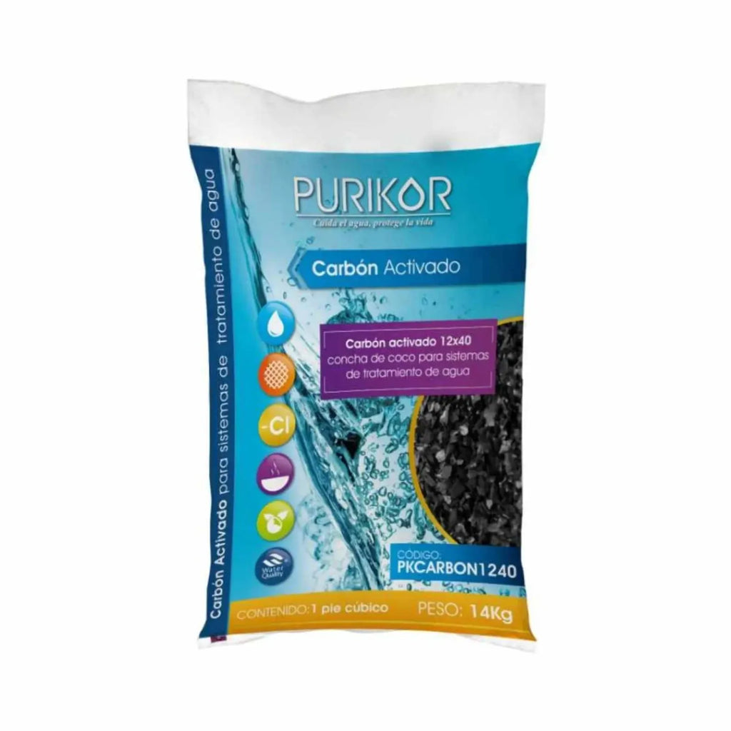 Carbón activado concha de coco PURIKOR Carbón activado