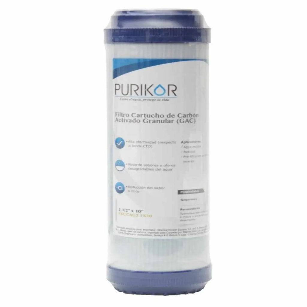 Filtro cartucho de carbón activado granular (GAC) PURIKOR Filtros cartucho de carbón activado
