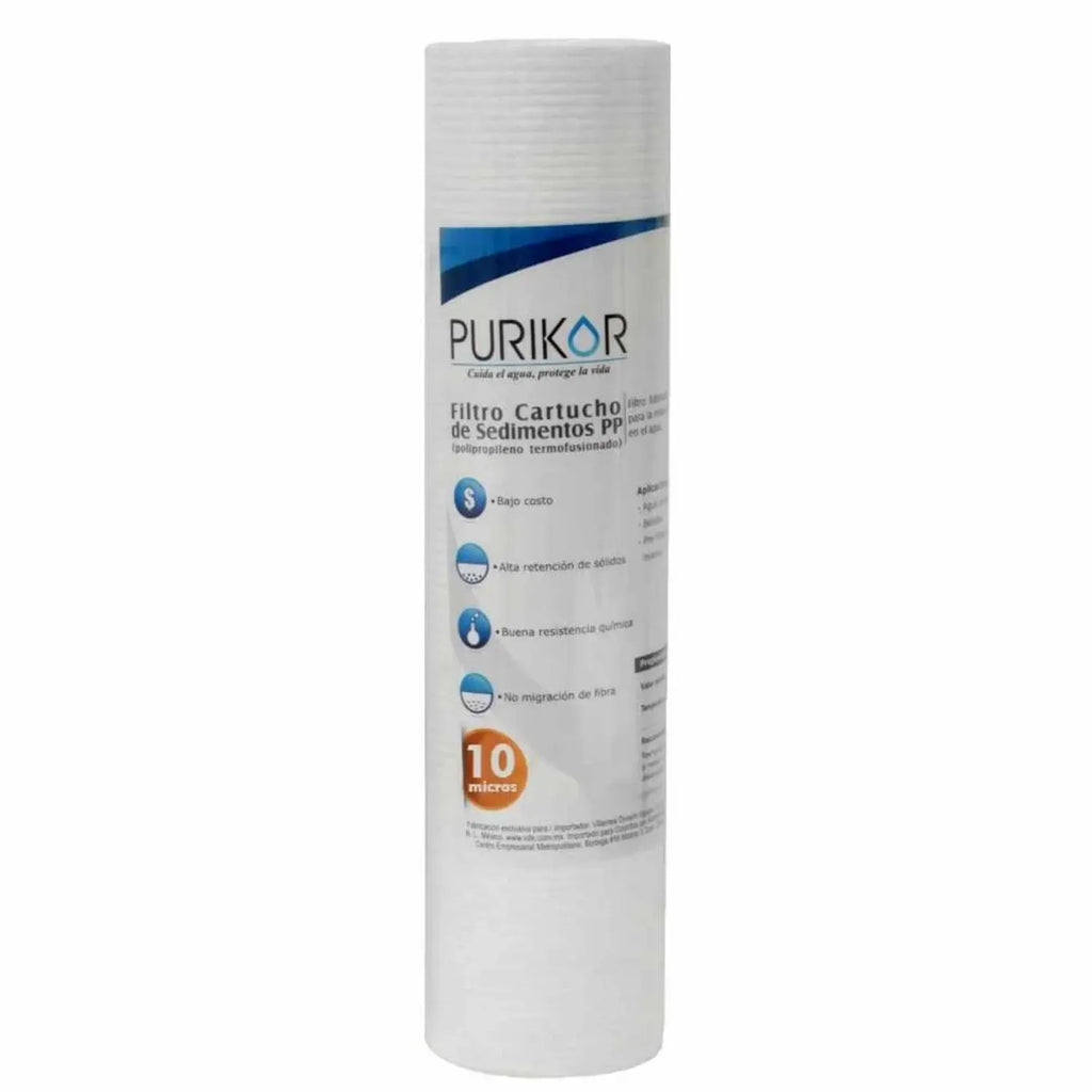 Filtro cartucho de polipropileno termofusionado PURIKOR Filtros cartucho de polipropileno termofusionado