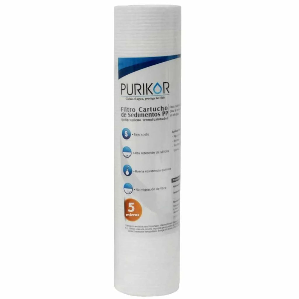 Filtro cartucho de polipropileno termofusionado PURIKOR Filtros cartucho de polipropileno termofusionado