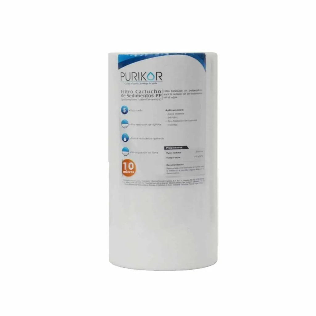 Filtro cartucho de polipropileno termofusionado PURIKOR Filtros cartucho de polipropileno termofusionado