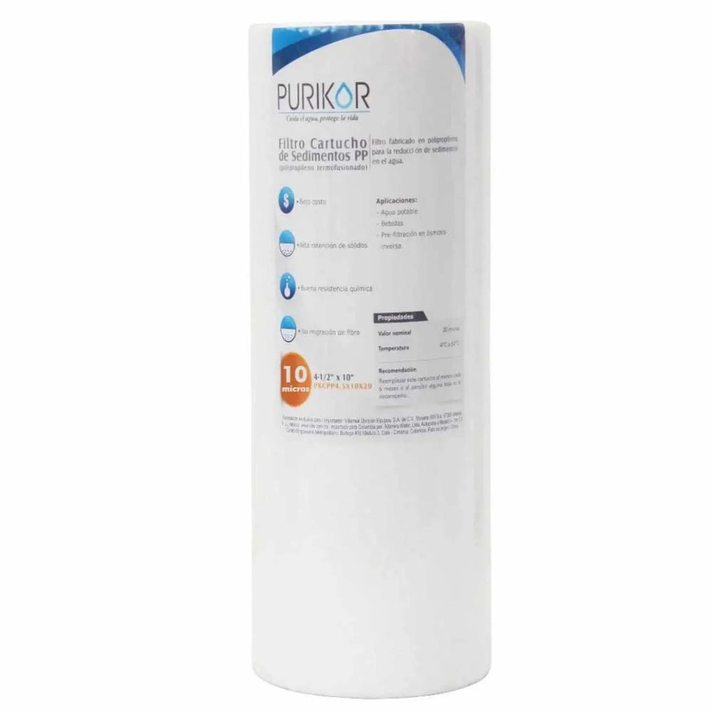 Filtro cartucho de polipropileno termofusionado PURIKOR Filtros cartucho de polipropileno termofusionado