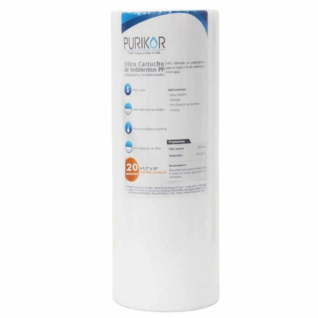 Filtro cartucho de polipropileno termofusionado PURIKOR Filtros cartucho de polipropileno termofusionado