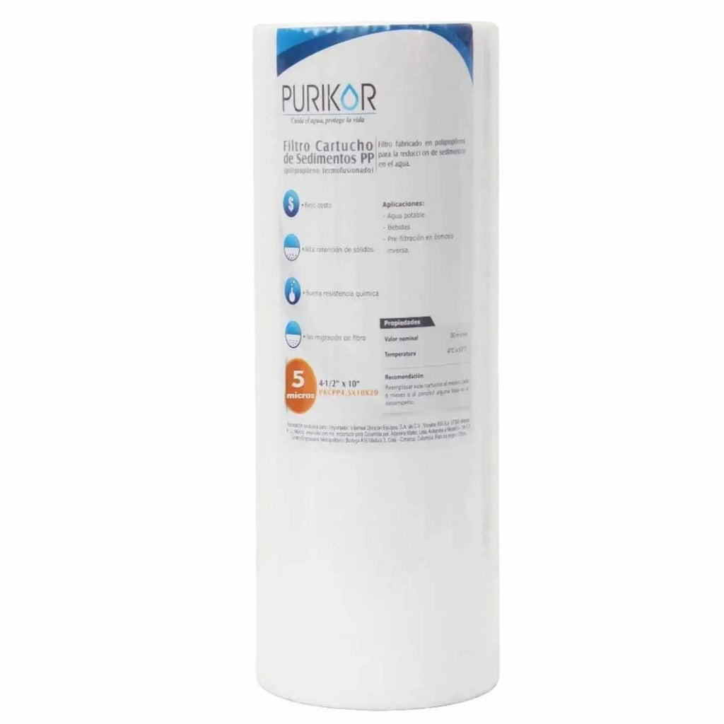 Filtro cartucho de polipropileno termofusionado PURIKOR Filtros cartucho de polipropileno termofusionado