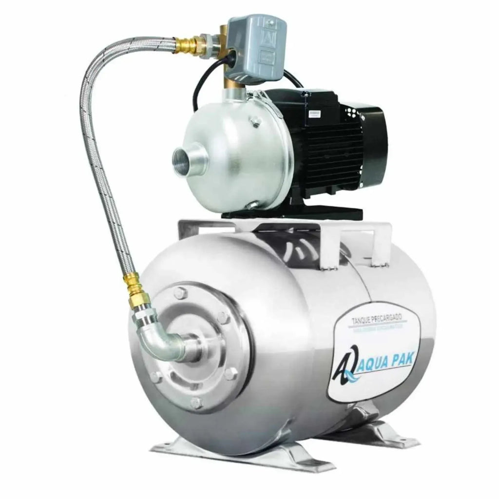 Presurizador individual de velocidad constante ALTAMIRA Bomba ALTAMIRA con tanque AQ acero inoxidable