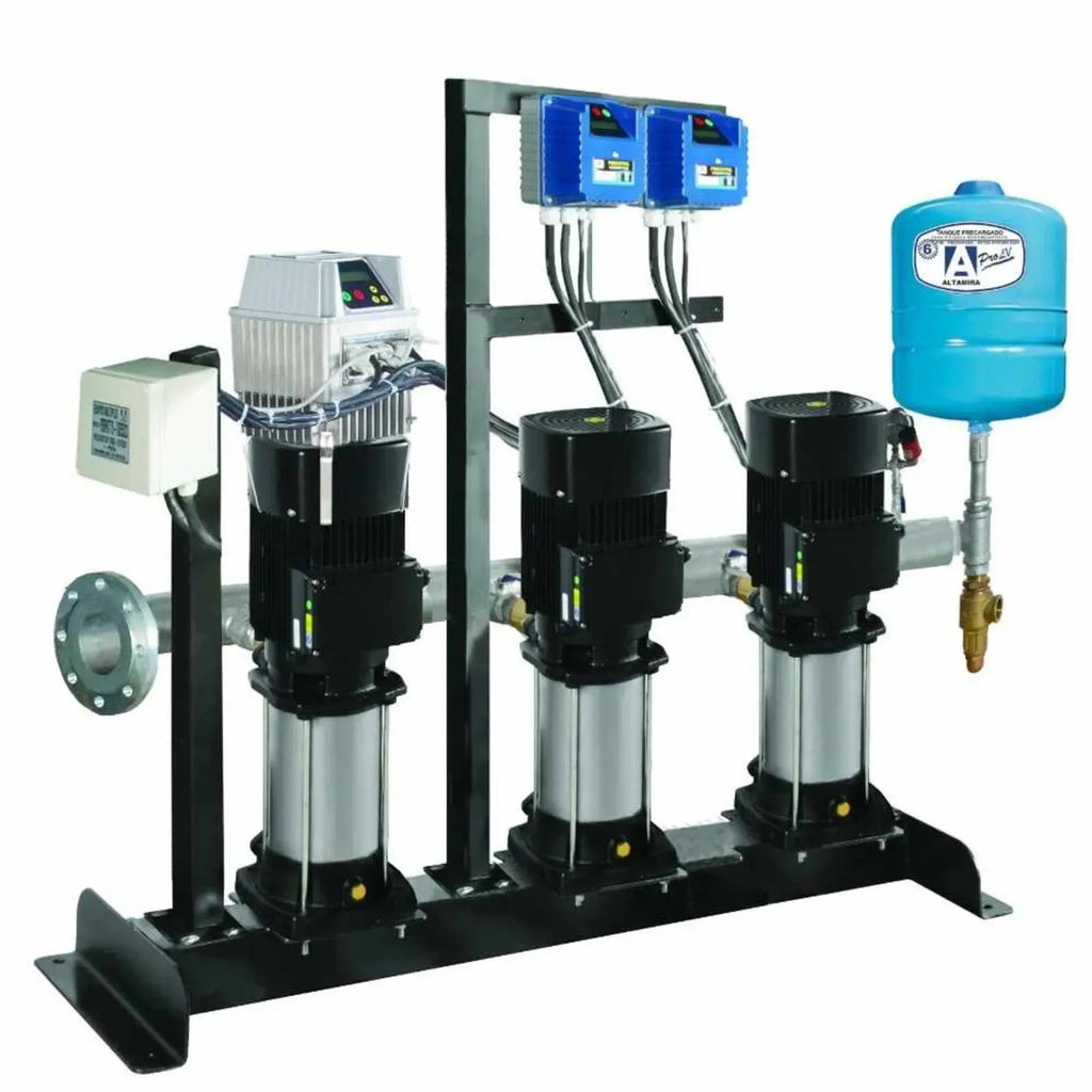 Presurizador múltiple de presión constante HIDROCONTROL Triplex con bombas JOB, F-DRIVE y PROCONTROL