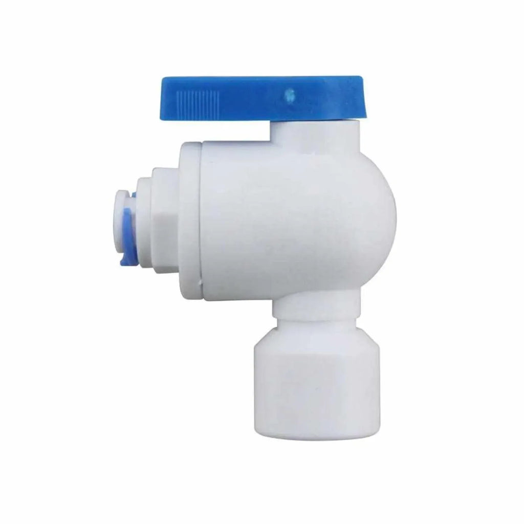 Válvula de esfera para tanque (RH1/4", T1/4") PARA ÓSMOSIS INVERSA PURIKOR SISTEMA DE ÓSMOSIS INVERSA