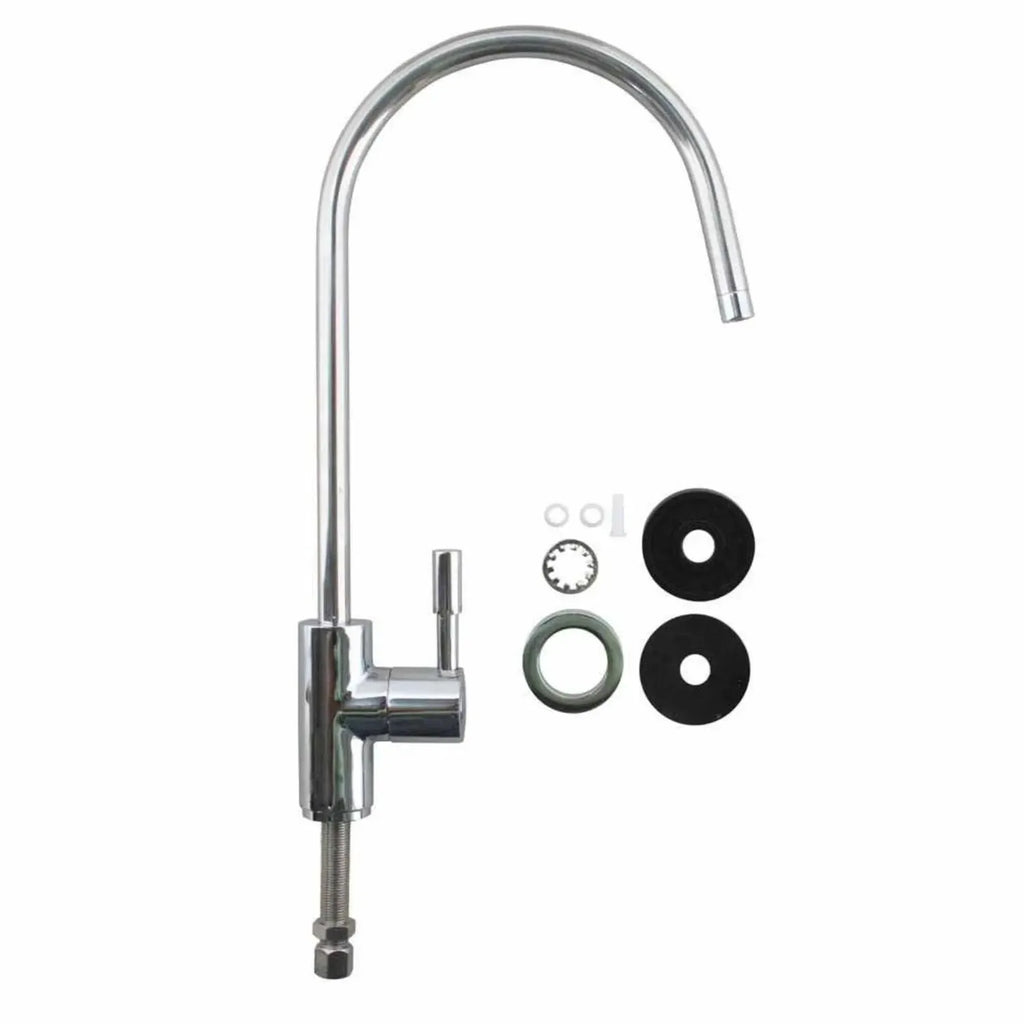 Llave de ganso cromada de lujo para ósmosis inversa de 100G y equipos de ultrafiltración PURIKOR SISTEMA DE ULTRAFILTRACIÓN Y ÓSMOSIS INVERSA