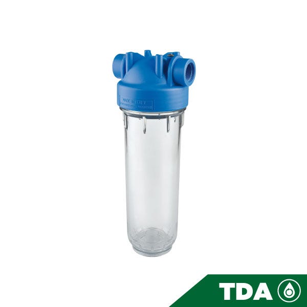 PORTAFILTRO TRASPARENTE DP 10 MONO 1/2" NPT IN TS
