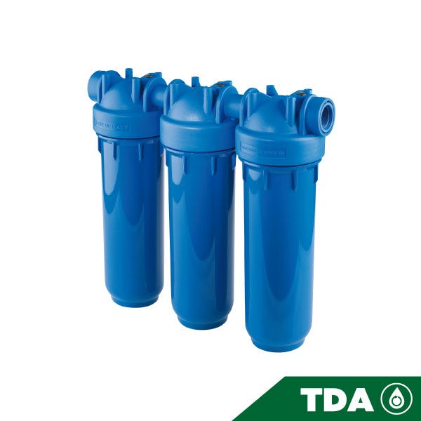 PORTAFILTRO TRIO AZUL DP 10 TRIO 1/4" NPT IN AB