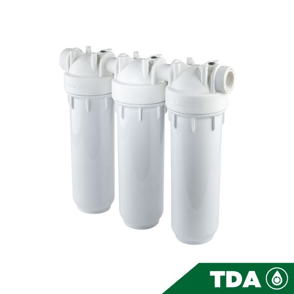 PORTAFILTRO TRIO BLANCO DP 10 TRIO 3/4" NPT IN BW