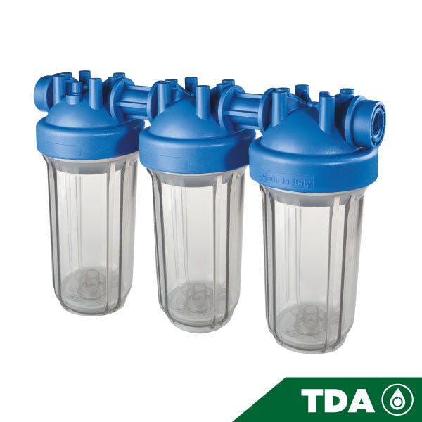 PORTAFILTRO TRIO TRSPARENTE DP BIG 10 TRIO 1" NPT IN TS