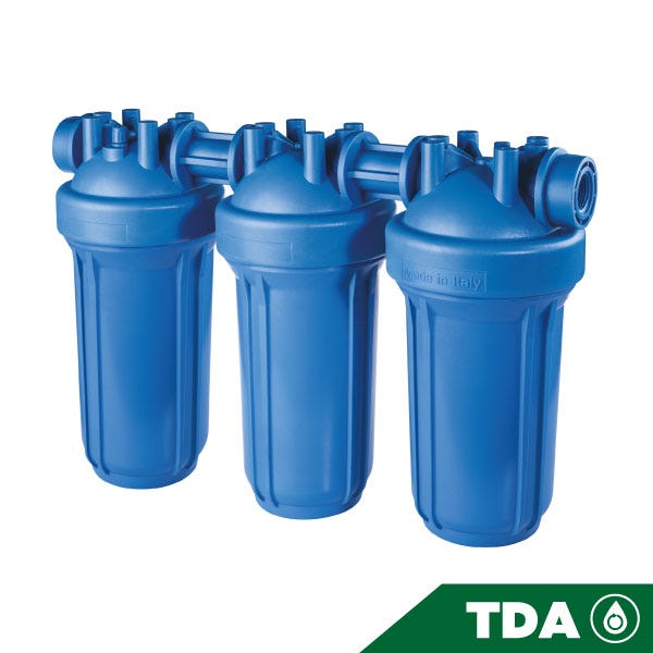 PORTAFILTRO TRIO AZUL DP BIG 10 TRIO 1" NPT IN AB