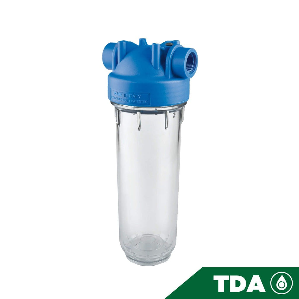 PORTAFILTRO TRASPARENTE DP 10 MONO 3/4" NPT IN SANIC TS