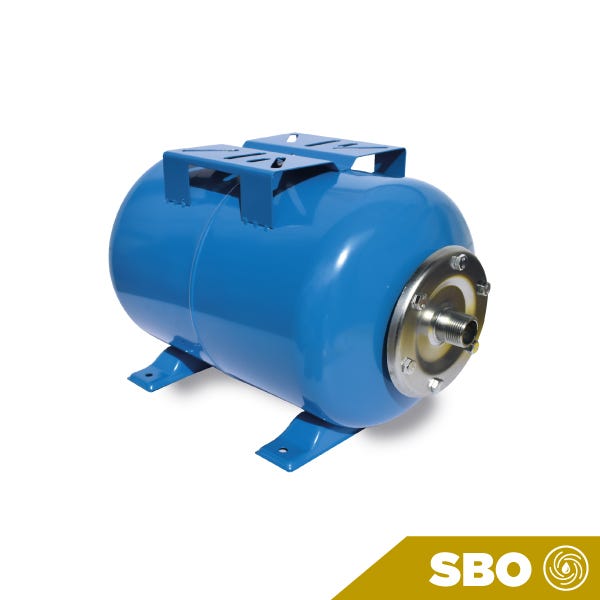 TANQUE PRESURIZADO AQUEX 50 LTS HORIZONTAL CON SOPORTE